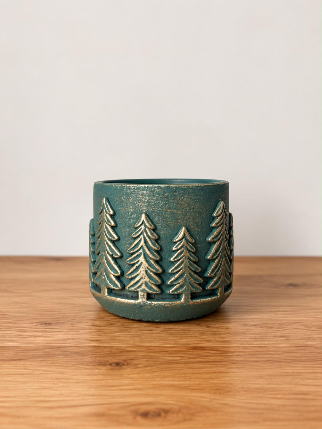 Forest Green Christmas Tree Planter